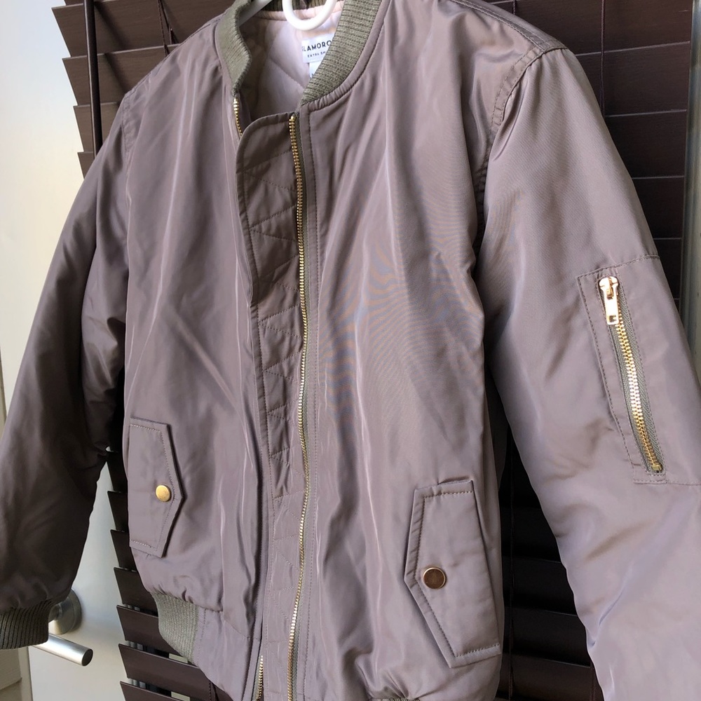 “Glamorous” Khaki Bomber XS